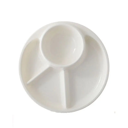 Round Dinner Divided Plates 4 Grids