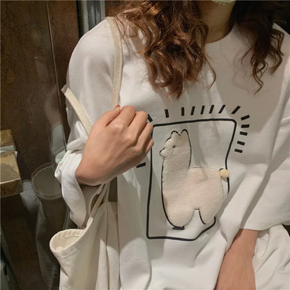 Baggy All-match T-shirts Women Casual Summer Korean Fashion
