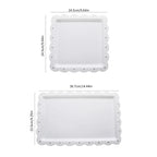 Rectangular Dessert Plates Set of 2 - Reusable PP Plastic Square Serving Plates The Max Mall