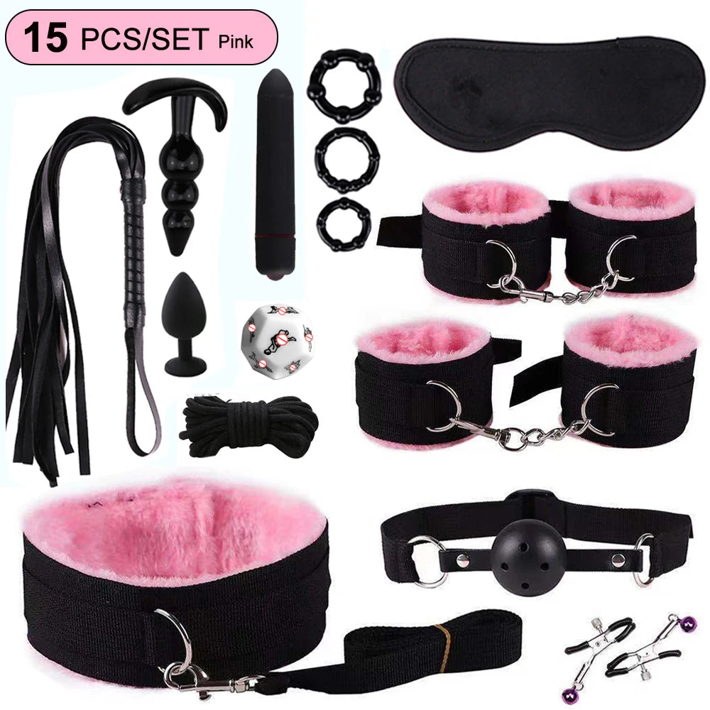 Exotic Bed Bondage Set BDSM Kits Exotic Sex Toys For Adults Games
