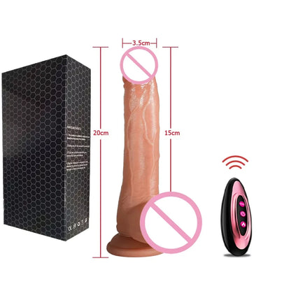 Realistic Dildo Vibrator Telescopic Female APP Remotely Controlled