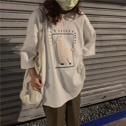 Baggy All-match T-shirts Women Casual Summer Korean Fashion