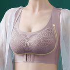 Seamless Push-Up Padded Bra with Lace Detail