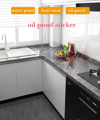 Waterproo&Moisture-Proof  Wallpaper Countertop Self-Adhesiv Cabinet Renovation Tile Marble Sticker