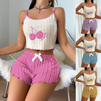 Summer Floral Pajama Set - Spaghetti Strap NoEnName_Null
