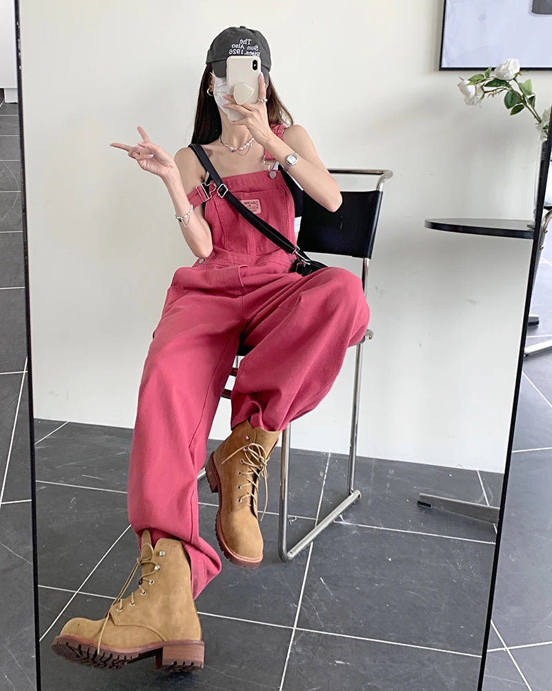 Rose Pink Straight Jeans