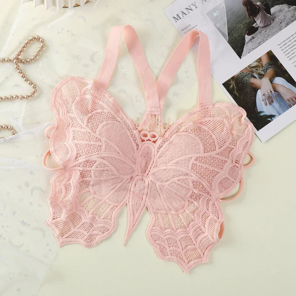 Sexy Butterfly Lace Bras For Women Backless