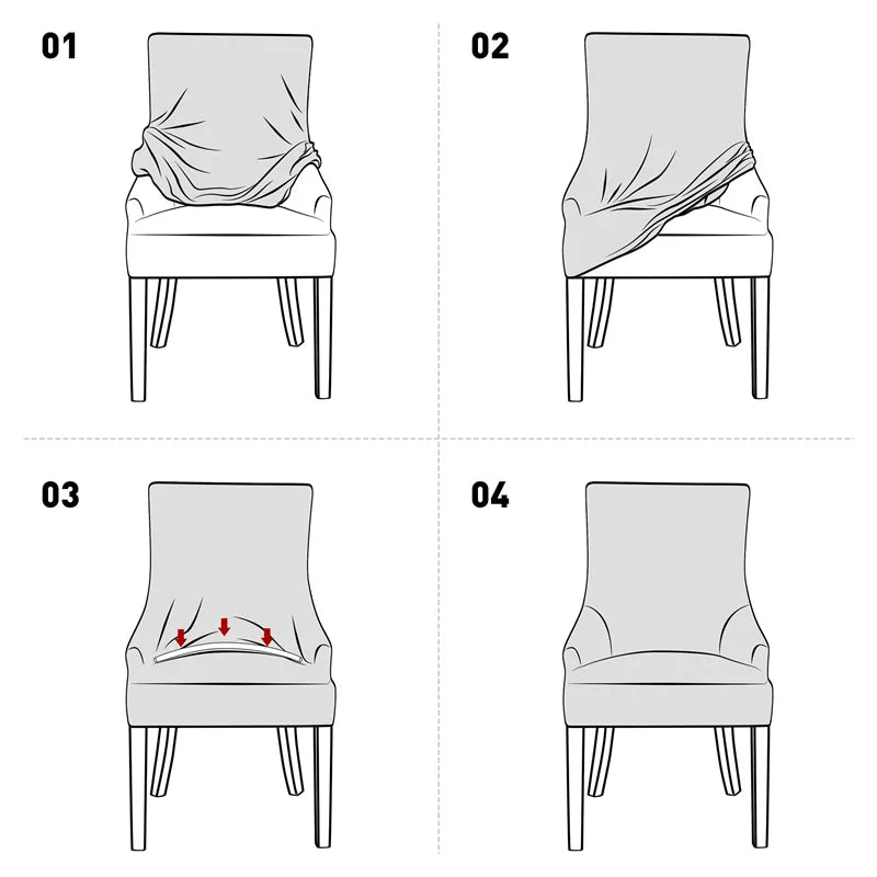 Yupartex Stretch Chair Cover - Jacquard Spandex Slipcover