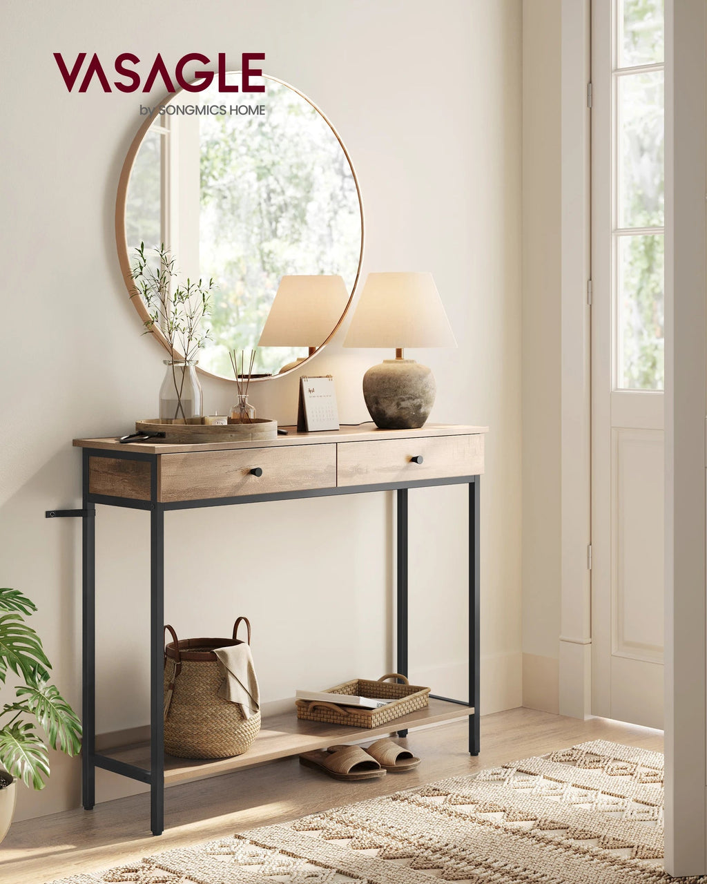 VASAGLE Industrial Console Table VASAGLE