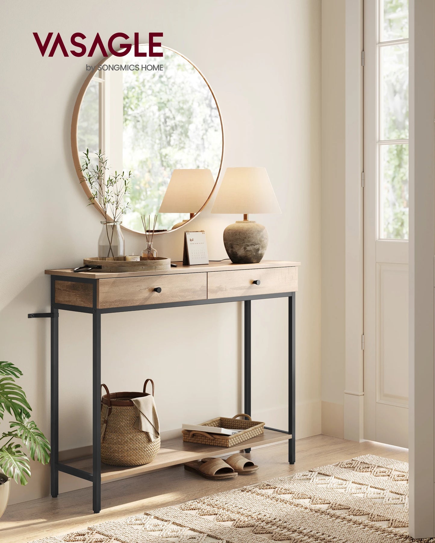 VASAGLE Industrial Console Table