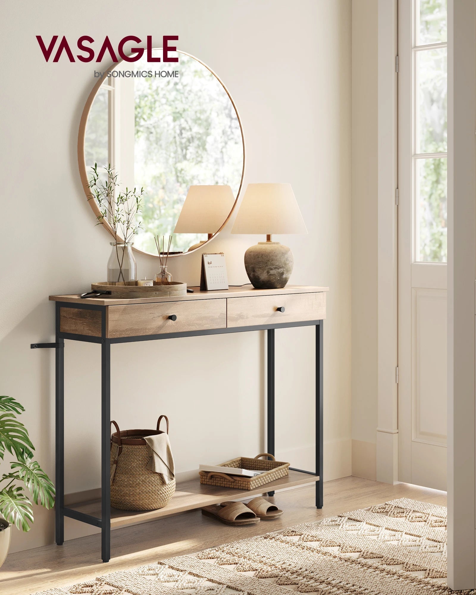 VASAGLE Industrial Console Table VASAGLE
