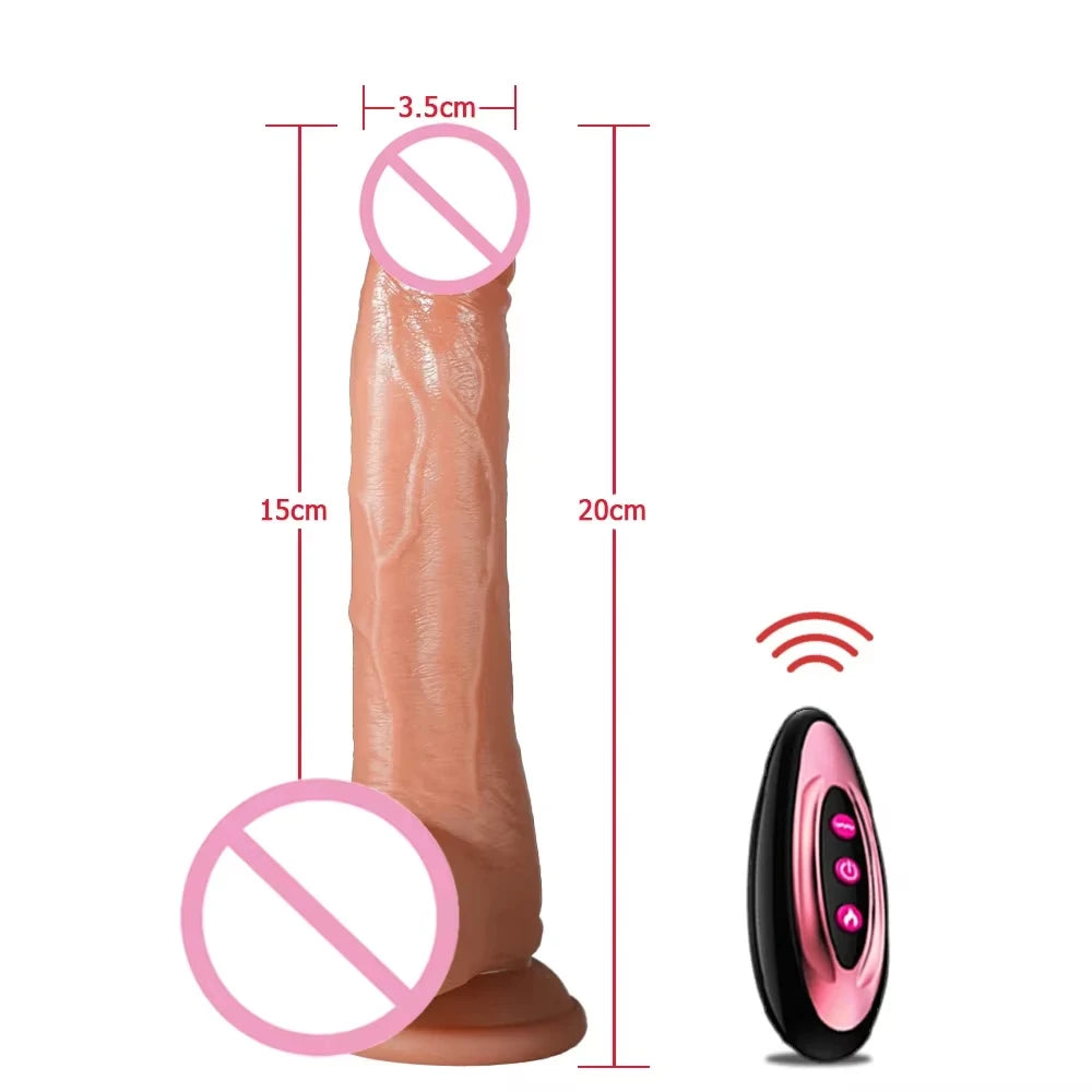 Realistic Dildo Vibrator Telescopic Female APP Remotely Controlled