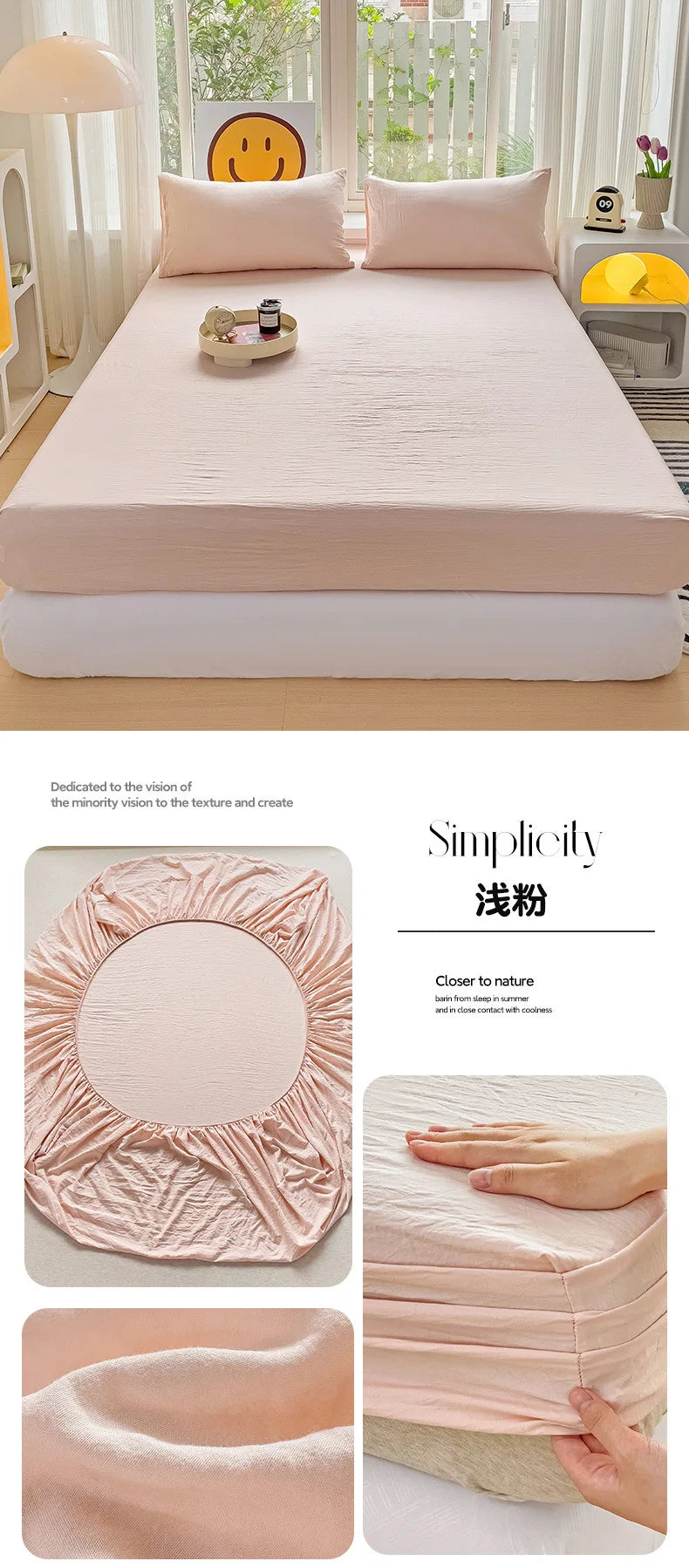 Luxury Washed Cotton Fitted Sheet