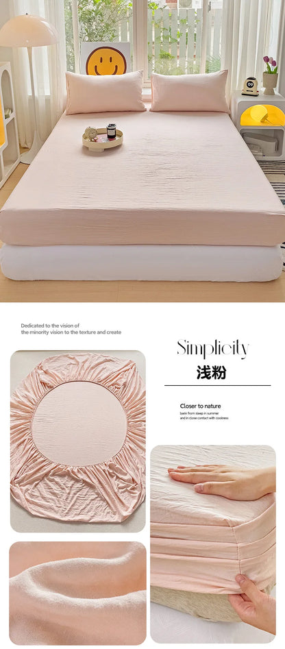 Luxury Washed Cotton Fitted Sheet