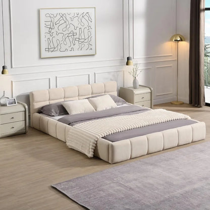 DAFIFY Checkerboard Headboard Bed Frame