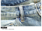 Spring and Autumn New Fashion Blue Patchwork Denim Pants The Max Mall