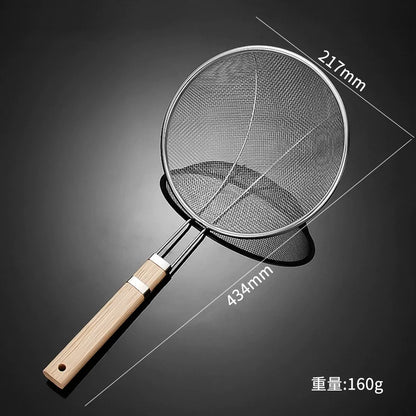 Multi Specification Stainless Steel Wooden Handle Mesh Colander
