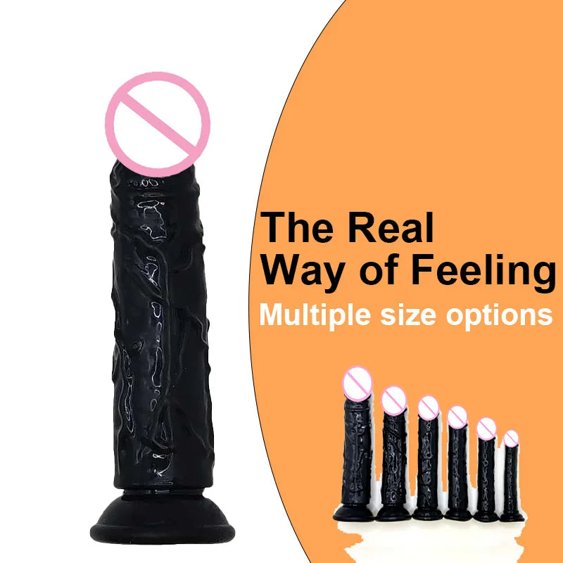 Realistic G-Spot Jelly Dildo Silicone Penis with Suction Cup