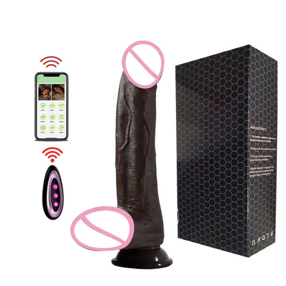 Realistic Dildo Vibrator Telescopic Female APP Remotely Controlled