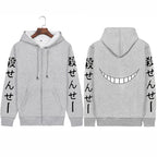 HODIEJAN Men's Cartoon Print Hoodie - Fleece Zip-Up Streetwear HODIEJAN