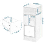 WOLTU 2PCS Narrow Bedside Table Nightstand with Open Shelves The Max Mall