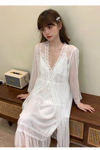 Female Nighty&Robe Set Perspective Temptation Nightgown Intimate Lingerie