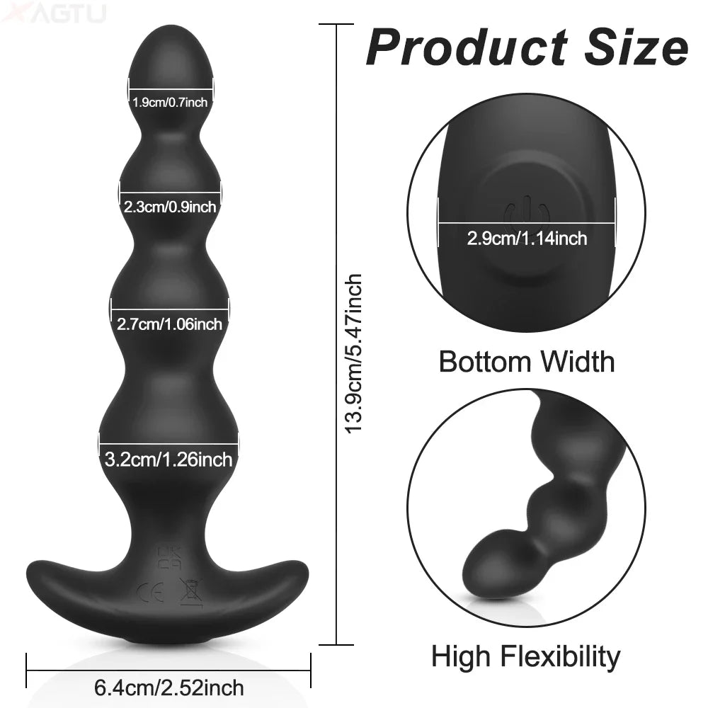 Wireless Remote Butt Plug Vibrating Adult Sex Toys for Women Male Gay