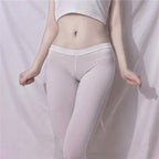 Women's High Waist Sheer Nylon Leggings The Max Mall