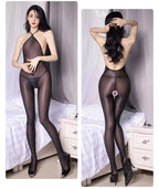 Sexy Backless Open Crotch Jumpsuit Ultra-thin The Max Mall