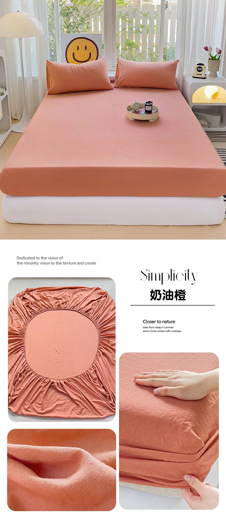 Luxury Washed Cotton Fitted Sheet