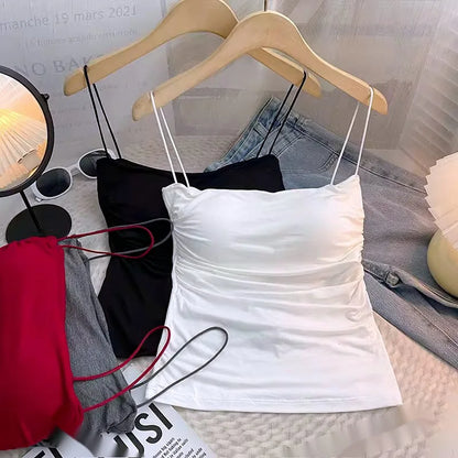 YJSFG HOUSE Padded Camisole - Built-in Bra