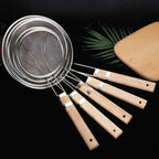 Multi Specification Stainless Steel Wooden Handle Mesh Colander The Max Mall
