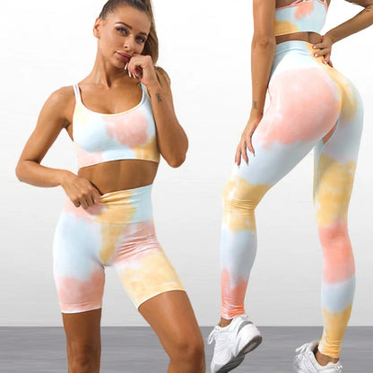 Mrs win Tie Dye Yoga Pants High Waist Leggings