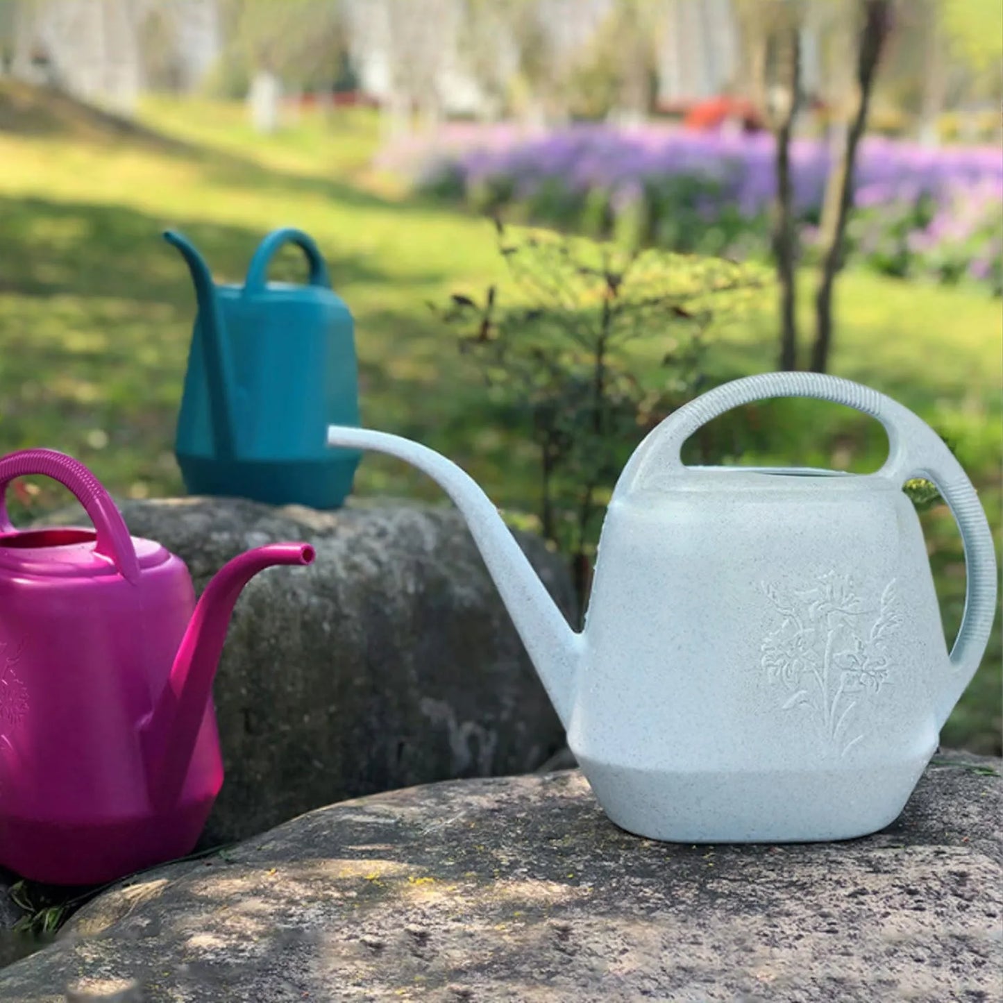 Modern Plastic Watering Can - Large Long Spout
