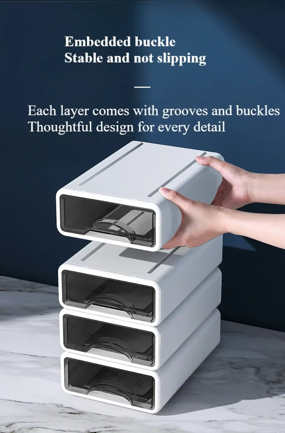 Plastic Box Desktop Organizer Drawer Makeup Storage