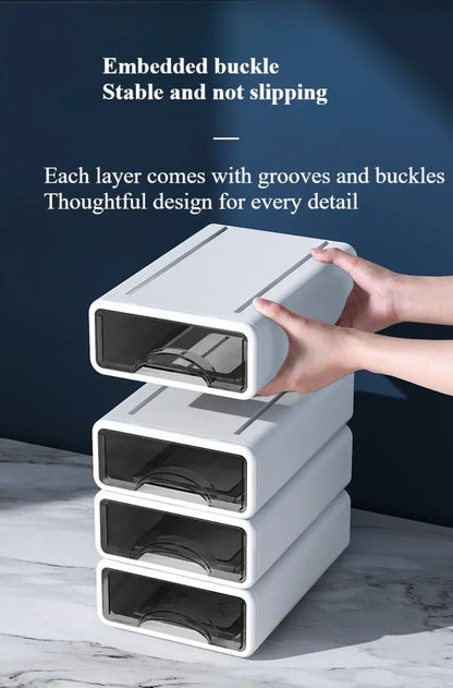 Plastic Box Desktop Organizer Drawer Makeup Storage