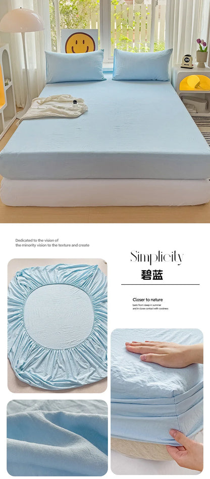 Luxury Washed Cotton Fitted Sheet