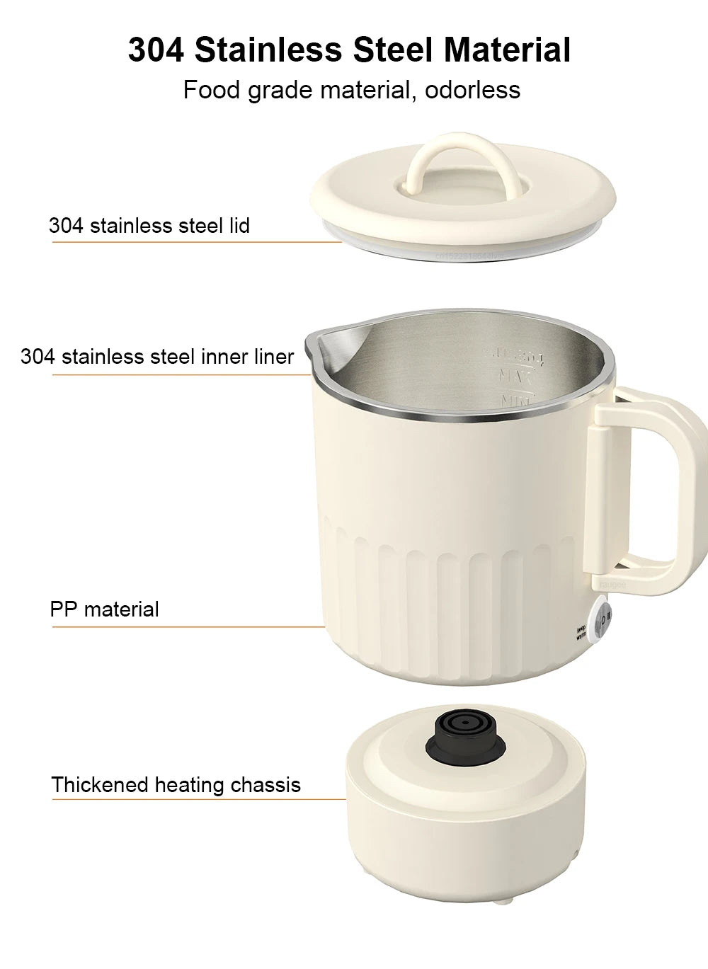 Multifunctional Electric Teapot Stainless Steel Hot Water Boiler Pot