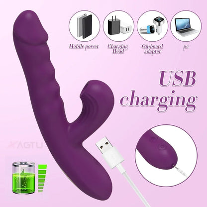 Powerful Thrusting Sucking Vibrator Female Sucker Clitoris Stimulator