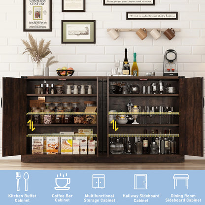 QiaoShiRen Farmhouse Sideboard Cabinet