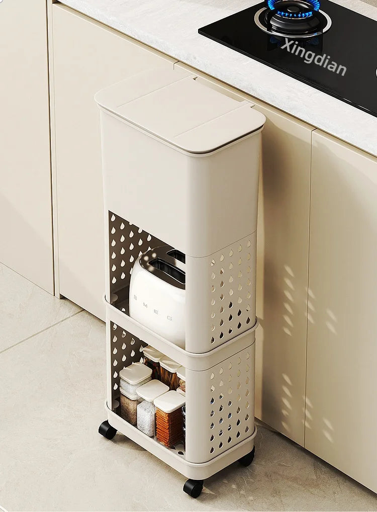 3 Layers Durability Plastic Waste Container with Modern Look