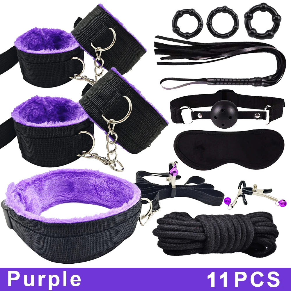 Exotic Bed Bondage Set BDSM Kits Exotic Sex Toys For Adults Games