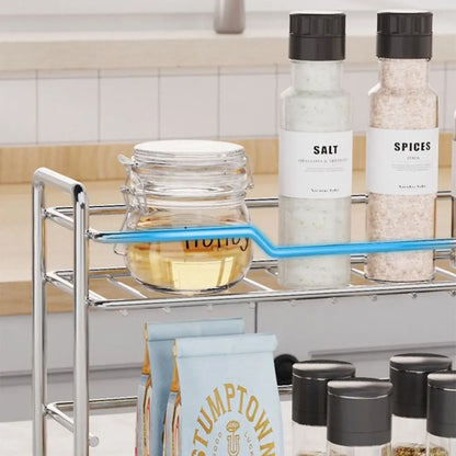 Modern Kitchen Organizer Shelf Waterproof Double-layer Kitchen Storage Stand