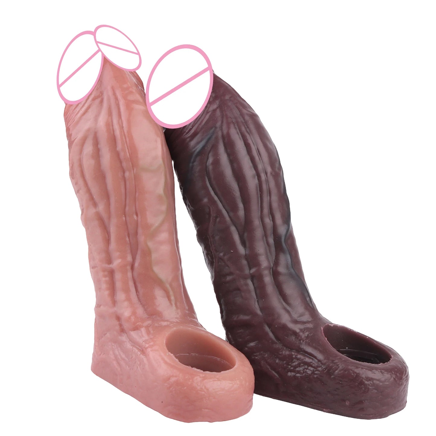5 Styles Adult Men Penis Sleeve With Anti-drop Silicone Dick Extender