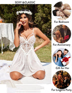 Elegant Lace Babydoll Nightgown