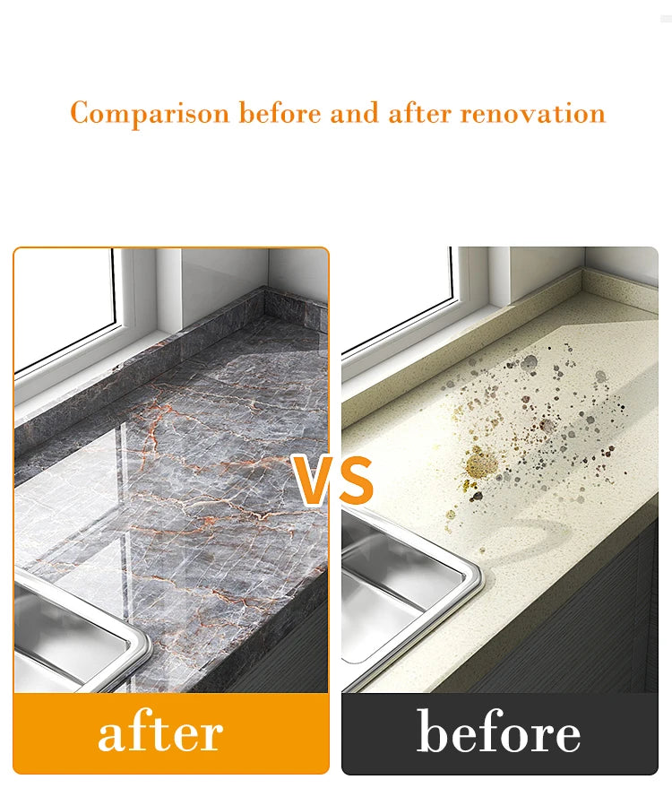 Waterproo&Moisture-Proof  Wallpaper Countertop Self-Adhesiv Cabinet Renovation Tile Marble Sticker