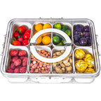 Premium Divided Serving Tray with Secure Lid and Ergonomic Handle The Max Mall