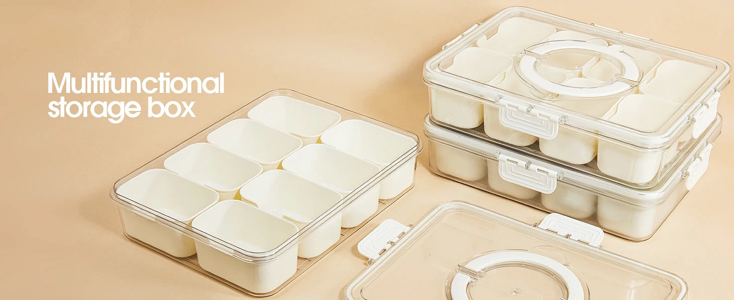 Premium Divided Serving Tray with Secure Lid and Ergonomic Handle The Max Mall