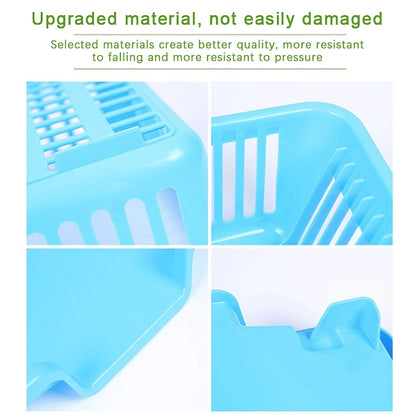 Kitchen Drainage Rack With Drainer Board Countertop Utensils Plates