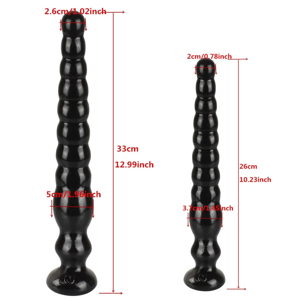 Long Anal Plug With Suction Cup Butt Plug Large Dildo Anus Backyard Masturbation
